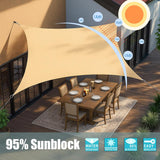 NEW Retails $160+, Large 13 Ft X 19.6 Ft UV Water Resistant Oxford Cloth Rectangle Sun Shade Sail Awning Shade for Outdoor Garden Patio Party, Bright Pink! Easy Install