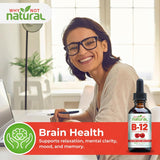 NEW Organic Vitamin B12 Liquid - Sublingual Extra Strength 60 x 5000 mcg Drops, Methylcobalamin, Natural Cherry Flavor, Vegan, Maximize Absorption and Energy, BB: 05/28