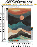 NEW Hestarcul Diamond Painting Mountain Kit, Diamond Art Kits for Adults, Abstract Scenery Paint with Diamonds Round for Gift, Wall Decor (12x16) (Mountain)