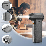 NEW Gale Force S, Blower 130000 RPM Cordless Air Duster & Vacuum Cleaner, Electric Jet Dry Blower for Car Dust Cleaning, High Power Fan, Outdoors BBQ Leaf Cleaning, Sofa's Pet Hair Cleaning (C), Retails $79+