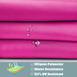 NEW Retails $160+, Large 13 Ft X 19.6 Ft UV Water Resistant Oxford Cloth Rectangle Sun Shade Sail Awning Shade for Outdoor Garden Patio Party, Bright Pink! Easy Install