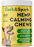 NEW Calming Hemp Treats for Dogs - Made in USA with Hemp Oil - Anxiety Relief - Separation Aid - Stress Relief During Fireworks, Storms, Thunder - Aggressive Behavior, Barking - 120 Soft Chews, BB: 08/26