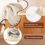 NEW 2pcs Unbleached Bread Bags, 17.8x11.8 Inch Reusable Bread Container Washable Loaf Bags Loaf Storage for Homemade Bagels Toast Croissant (Khaki)