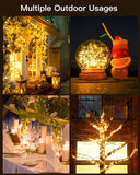 NEW Solar String Lights Outdoor Waterproof, 2 Packs Total 66FT 200 LED Solar Fairy Lights with 8 Light Modes, Solar Powered Firefly Lights Outdoor for Patio Yard Tree Garden Christmas (Warm White)