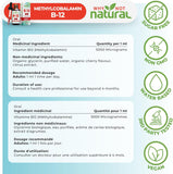 NEW Organic Vitamin B12 Liquid - Sublingual Extra Strength 60 x 5000 mcg Drops, Methylcobalamin, Natural Cherry Flavor, Vegan, Maximize Absorption and Energy, BB: 05/28