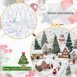 NEW JSRQT Christmas Embroidery Starter Kits, DIY Embroidery Needlepoint Supplies Kit for Adults Beginners, Handmade Sewing Craft Set