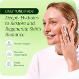 NEW Retails $144, Sealed Toning Polish Pads - Korean Skincare for Dark Spots, Wrinkles & Dull Skin - Hydrating Facial Treatment with Snail Mucin, Niacinamide, Peptides & Centella - 100 Count, BB: 08/28