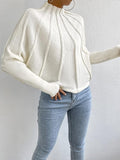 NEW BEDAW Women's Sweater Mock Neck Batwing Sleeve Sweater Sweater for Women - Size M - Retails $77+