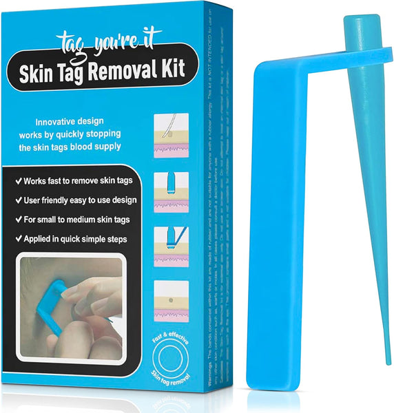 NEW tag you're it Skin tag remover skin tag removal kit for small to medium size skin tags for use at home skin tag removal in just a few easy steps you're skin tags will be gone,blue