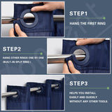 NEW Hotel Fabric Shower Curtain Shower Curtain Machine Washable with Snap in Removable Liner for Bathroom Bathtubs Spa (Blue, 54" W X 74" H)