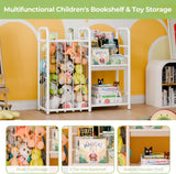 NEW Retails $57, GRANNY SAYS Kids Bookshelf and Toy Storage Organizer, Nursery Book Shelves with 3 Compartments, Toddler Bookshelf for Kid Rooms Playroom, Baby Bookcase for Organizing Plush Toys Stuffed Animals, White