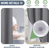 NEW Hotel Fabric Stall Shower Curtain Machine Washable with Snap in Removable Liner Shower Curtain for Bathroom Bathtubs Spa (Grey, 54" (W) X74 (H))