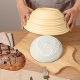 NEW Bread Proofing Basket, Silicone Sourdough Bread Baking Supplies, 9" Sourdough Starter Kit Includes Essential Tools, Easy to Clean and Use (Beige)
