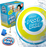 NEW THE ULTIMATE POOL BALL - You fill this ball with water to play underwater games - Dribble from the bottom of the pool and run underwater for endless summer fun (Yellow/Cyan), 9-inch