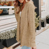NEW Women's Lightweight Long Ribbed Cardigan Sweater Loose Button Front Thick Knit Cardigans Long Sleeve Sweater Pullover, Sz XL