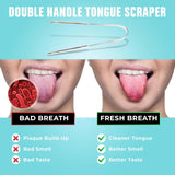 NEW Tongue Scraper (3 Pack), Reduce Bad Breath (Medical Grade), Stainless Steel Tongue Cleaners, Metal Tongue Scrappers, Tongue Scraper Cleaner for Fresh Breath