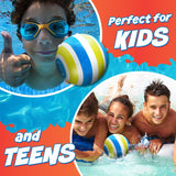 NEW THE ULTIMATE POOL BALL - You fill this ball with water to play underwater games - Dribble from the bottom of the pool and run underwater for endless summer fun (Yellow/Cyan), 9-inch