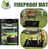 NEW EJPTOYS Yegbong-Outdoor Heat Resistant Fiberglass Fire Pit Mat, Under Grill Fire Pit Mat, BBQ Mat Fire Pit Mat, Fire Mat Deck Protection, Suitable for Outdoor Deck, Grass, Patio, Ground. (39inx60in), Retails $50