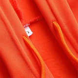 NEW Mens Fleece Reflective Hooded Sweatshirt Long Sleeve High Visibility Striped Hoodies Street Work Safety Pullover Tops, Orange, Sz XL