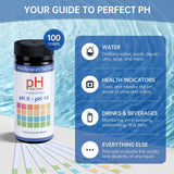 NEW AAwipes pH Test Strips 0-14: 100 Strips Universal Litmus Paper pH Test Strips for Liquid Testing & Water & Food and Urine and Saliva, pH Level Testing from 0-14 Fast Results in Seconds (K05-100), Exp: 09/27