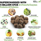 NEW Retails $40, Deley Naturals Probiotics for Dogs - Dog Probiotics Chewable with 6 Digestive Enzymes & 4 Billion CFUs - Probiotic Chews for Dogs Gut Health Diarrhea & Digestion - Digestive Balance Dog Supplements, BB: 04/27