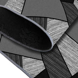 NEW pomhrory Runner Rug Carpet 2' X 8' with Non Slip Grip Back Anti Skid Area Rug for Hallway Kitchen Living Room Bed, Black/Grey