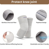 NEW Wonder Care Bamboo Knee Sleeves for Men/Women, Knee Support for Running, Gym, Badminton, Sports, Compression Knee Sleeves, Perfect Knee Brace for Knee Pain and Enhanced Comfort (M)
