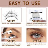 NEW Magna Magnetic Eyelashes without Eyeliner Magnetic Lashes Natural Look Reusable Magnetic Eyelashes Kit with Applicator, Wispy False Eyelashes No Glue or Liner Needed