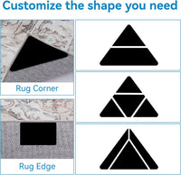 NEW Mcadore 4 Pack Rug Gripper Pads, Reusable and Washable Rug Gripper for Area Rugs