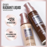 NEW Maybelline New York Radiant Liquid Medium Coverage Hydrating Foundation, Vanilla, 30 Milliliters