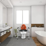 NEW Deewow Raised Toilet Seat with Handles up to 450lbs, Toilet Seat Riser for Seniors with Height Adjustable, Raised Toilet Seat for Elderly, Pregnant and Handicap, Fit Any Toilet, Black, Retails $139+