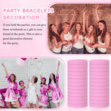 NEW Retails $40, Liliful 100 Pcs Silicone Rubber Wristbands Rubber Wristband Bracelet Bands for Silicone Wristbands for Women Men (Pink)