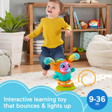 Item shows light use! Fisher-Price Baby & Toddler Learning Toy Dj Bouncin’ Beats with Music Lights & Bouncing Action for Ages 6+ Months, Retails $63