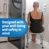 NEW Medline Shower Chair Bath Seat with Padded Armrests and Back, Great for Bathtubs, Supports up to 350 lbs, Retails $94