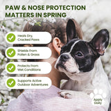 NEW Sealed PawSono Lick-Safe Dog Paw & Nose Balm with Coconut Oil | All-Natural Moisturizer & Soother for Dry, Cracked Pads & Snout | Cold & Heat Pavement Protection Wax, Nose Butter for Bulldogs (2.1 oz / 60 g), BB: 09/28