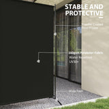 NEW Outsunny Single Indoor/Outdoor Privacy Screen, 5.9FT Tall Room Divider with UV30+ Protection, Freestanding Privacy Panel Partition with Stable Base for Indoor Outdoor Use, Black