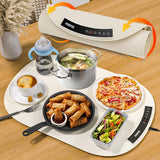 NEW Retails $90, PONPUR Food Warming Mat with 7 Adjustable Temperature, Food Warmer Mat, Electric Heating Tray for Buffet, 1 2 4 H Timing Function, Roll Up Hot Mat for Countertop, Parties, Family Meals