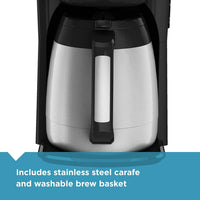 NEW BLACK+DECKER 12-Cup Thermal Coffeemaker, Black/Silver, CM2035B, Retails $184+