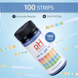 NEW AAwipes pH Test Strips 0-14: 100 Strips Universal Litmus Paper pH Test Strips for Liquid Testing & Water & Food and Urine and Saliva, pH Level Testing from 0-14 Fast Results in Seconds (K05-100), Exp: 09/27