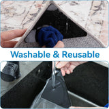 NEW Mcadore 4 Pack Rug Gripper Pads, Reusable and Washable Rug Gripper for Area Rugs