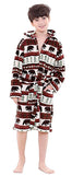 NEW Retails $30+, OUFANG Boys Girls Robe Kids Hooded Bathrobe Multicolors Unisex Sleep Bath Robe (5-11 Years) Sleepwear