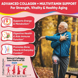 NEW Sealed Sugar-Free Hydrolyzed Collagen Peptide Filled Gummies for Women & Men, with 1500mg Protein Type I,II,III,V,X, 5000mcg Biotin Vitamin C A E D3 B6 B12 for Immune Digestion Skin Hair Nails, BB: 05/27