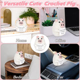 NEW Mini Funny Positive Pig Cute Mini Crochet Pig Decor with Positive Affirmations Cards for Cheer Up Novelty Gifts