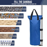 NEW Retails $65, HACER Extra Large Pop-up Canopy Weights Sand Bags, Heavy Duty Stability 4-Pack for Tent Gazebo Outdoor Instant Sun Shelter Canopies (Blue, Without Sand)