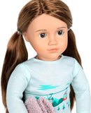 NEW Retails $85+ Our Generation Deluxe Sandy Doll Set! Doll OG Deluxe - Sandy and Off to Winter Camp! 18" - Log Cabin Vacation
