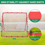 NEW Retails $125+, 4x4 FT Soccer Rebounder Net | Adjustable Angles, Passing & Shooting Practice | Portable Training Equipment for Kids, Teens, Adults | Easy Setup Rebounder Gifts & Skill Aids (All Ages)