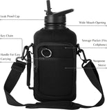 NEW Thermosis 64 Oz Stainless Steel Insulated Water Bottle with Straw & Holder Strap - Includes 2 Lids - Leak Proof - Camo