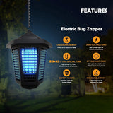 NEW Retails $50, Pestnot Electric Bug Zapper & Mosquito Killer-Up to 1 Acre Coverage Outdoor & Indoor Bug Zapper Trap for Backyard with IPX24 Water Resistance 360 UVA Bulb Mosquito Zapper
