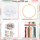 NEW JSRQT Christmas Embroidery Starter Kits, DIY Embroidery Needlepoint Supplies Kit for Adults Beginners, Handmade Sewing Craft Set