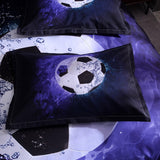 NEW Tenghe 3D Football Print Duvet Cover Set for Teen Boys, Size (Blue, Twin)